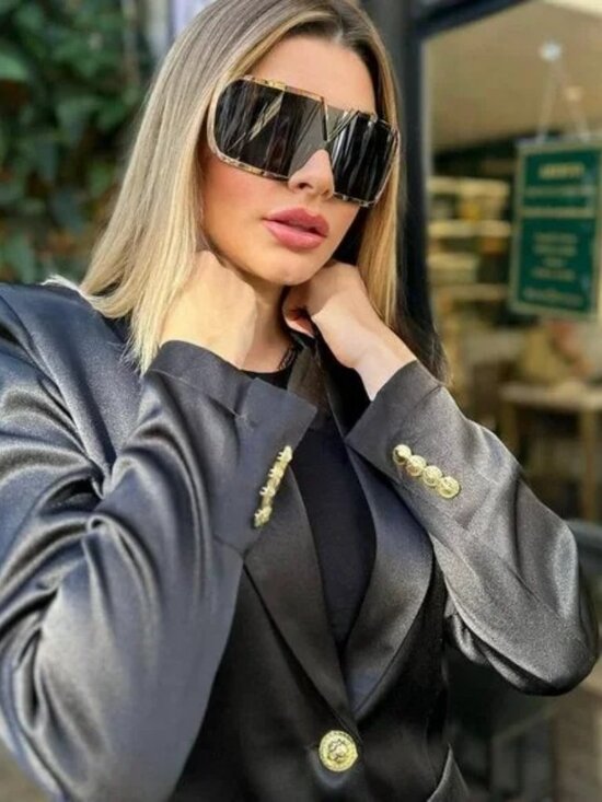 Valentino Women Sunglasses Titanium Gold Grey Mask V-ROMASK VLS-120A 146 main image 4